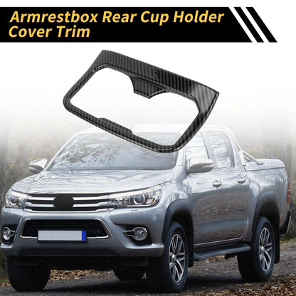 Armrestbox Rear Cup Holder Cover/Carbon Fiber for Toyota Tacoma (2016–2023)