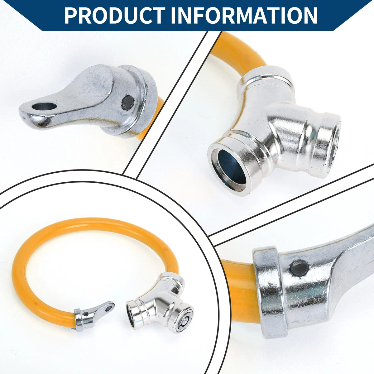 Portable Anti-Theft Bicycle Lock Mini Ring Cable for Bike - Orange