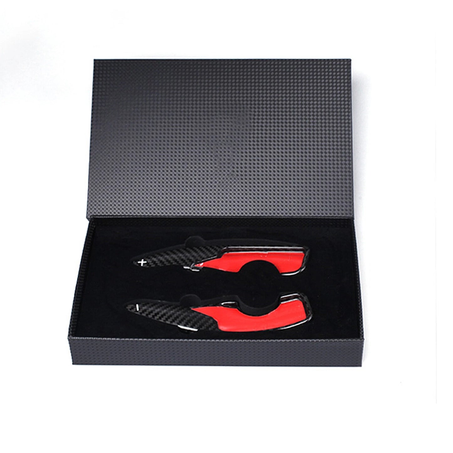2 x Black Carbon Fiber Shift Paddle Extensions for Toyota GT86 (2012-2020)