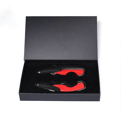 2 x Black Carbon Fiber Shift Paddle Extensions for Toyota GT86 (2012-2020)