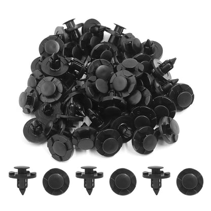 50 Pcs 8mm Plastic Push Type Rivet Clips for Nissan