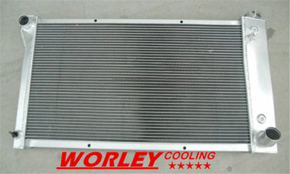 44mm 3 Row Aluminum Radiator & Fan for 67-72 Chevy C/K Pickup Truck V8