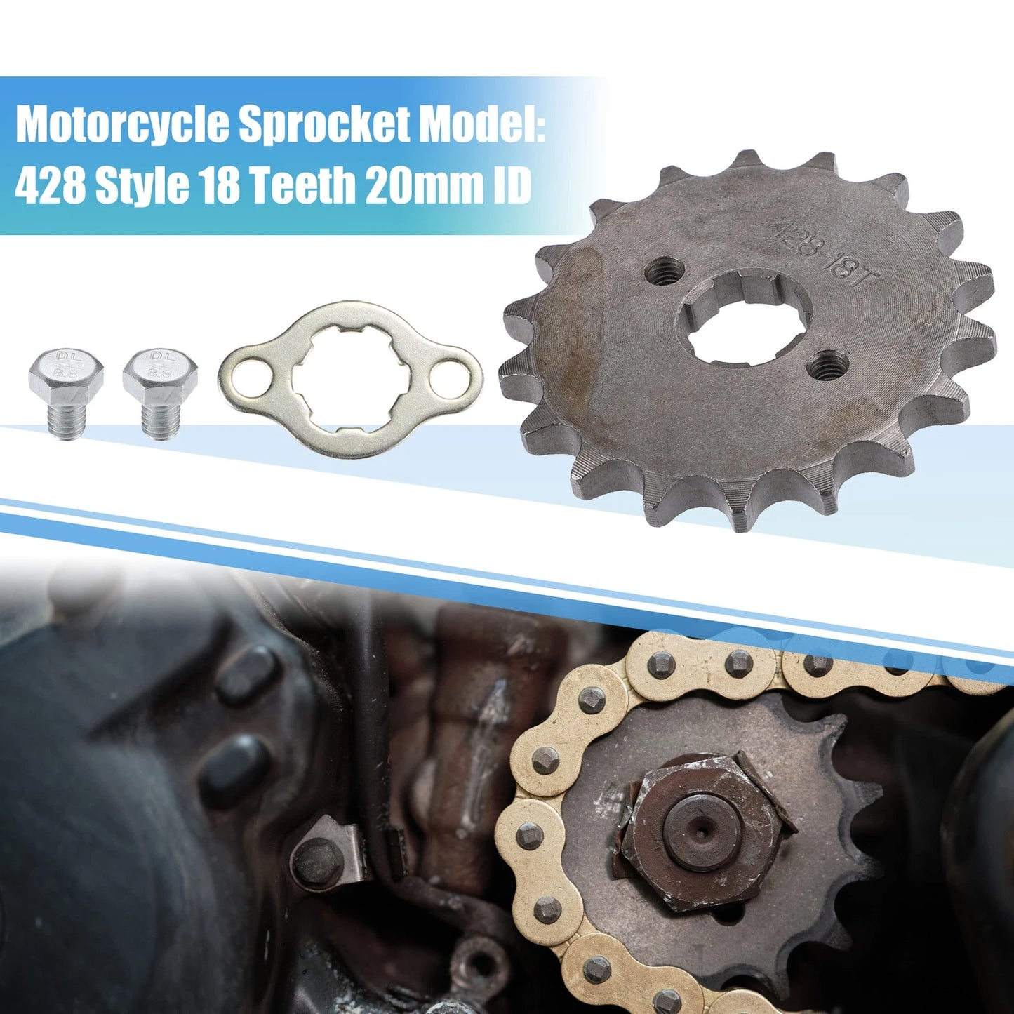 428-Style 18T 20mm ID Front Engine Sprocket Set for Dirt Pit Bike ATV