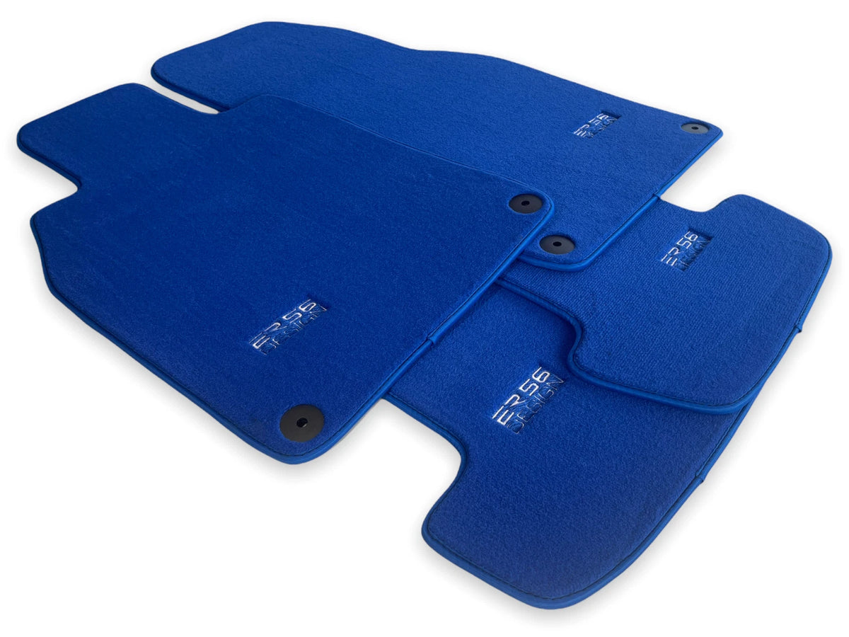 Premium Blue Carpet Floor Mats for Porsche 911 991 (2012-2016)