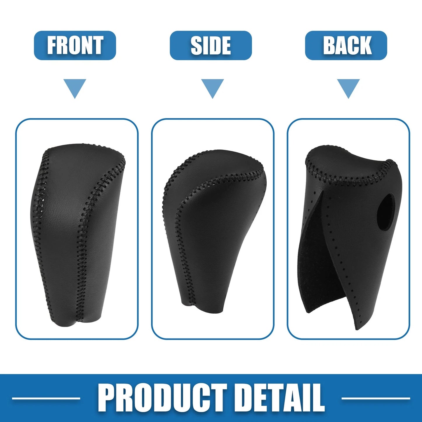 Gear Shift Lever Cover for Honda Odyssey (2015-2018) Black Stitches