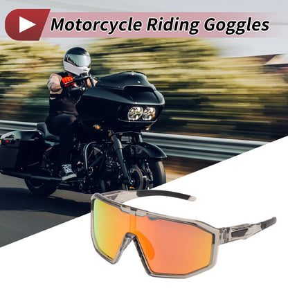 Motorcycle Riding Goggles Red Lens Clear Gray Frame UV400 for Motorcycle