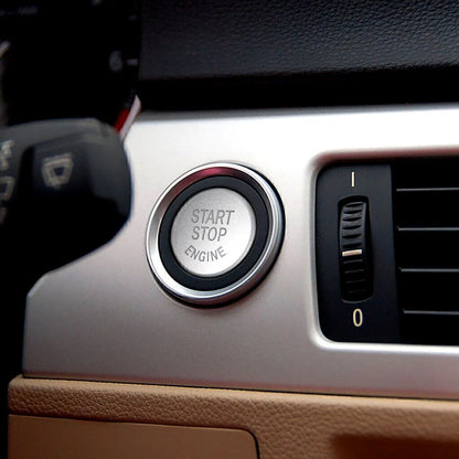 Gloss Silver Start Stop Engine Button Cover for BMW E81 E87 E90 E91 (2006-2013)