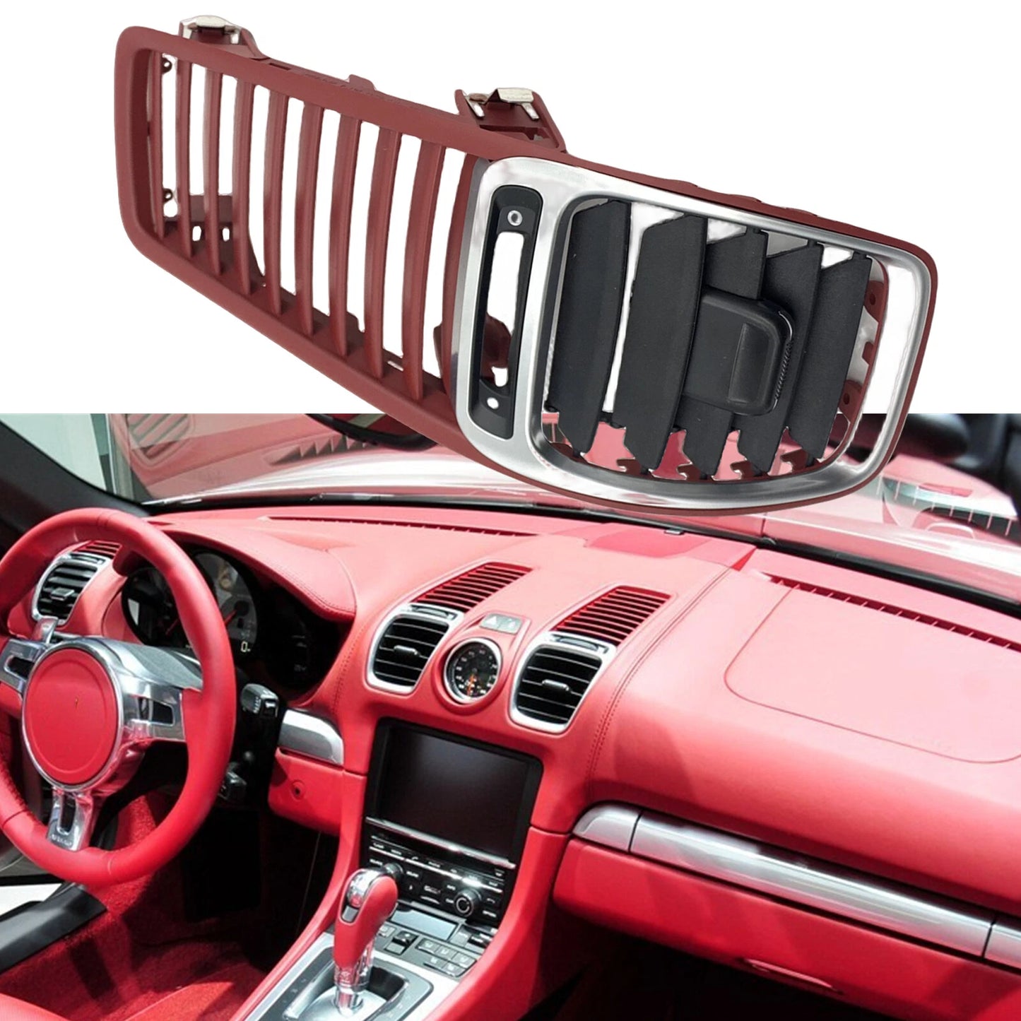 Red Front Air Vent Grille for Porsche Boxster 981 (2012-2016)