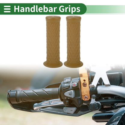 25mm / Hand Grips / Motorcycle End Grips TPU Light Brown for Make Model