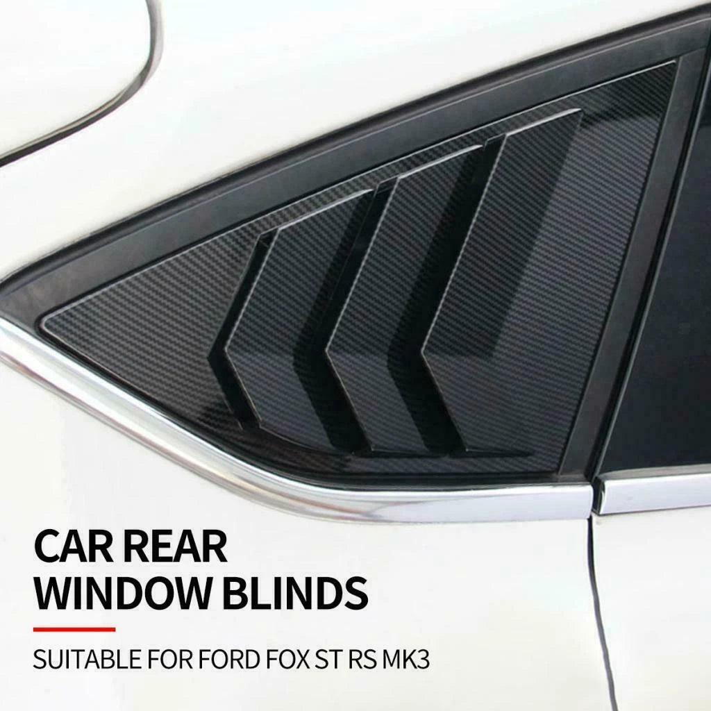 2x Rear Side Window Quarter Louver Cover Trim for Ford Focus ST RS (2012–2018)