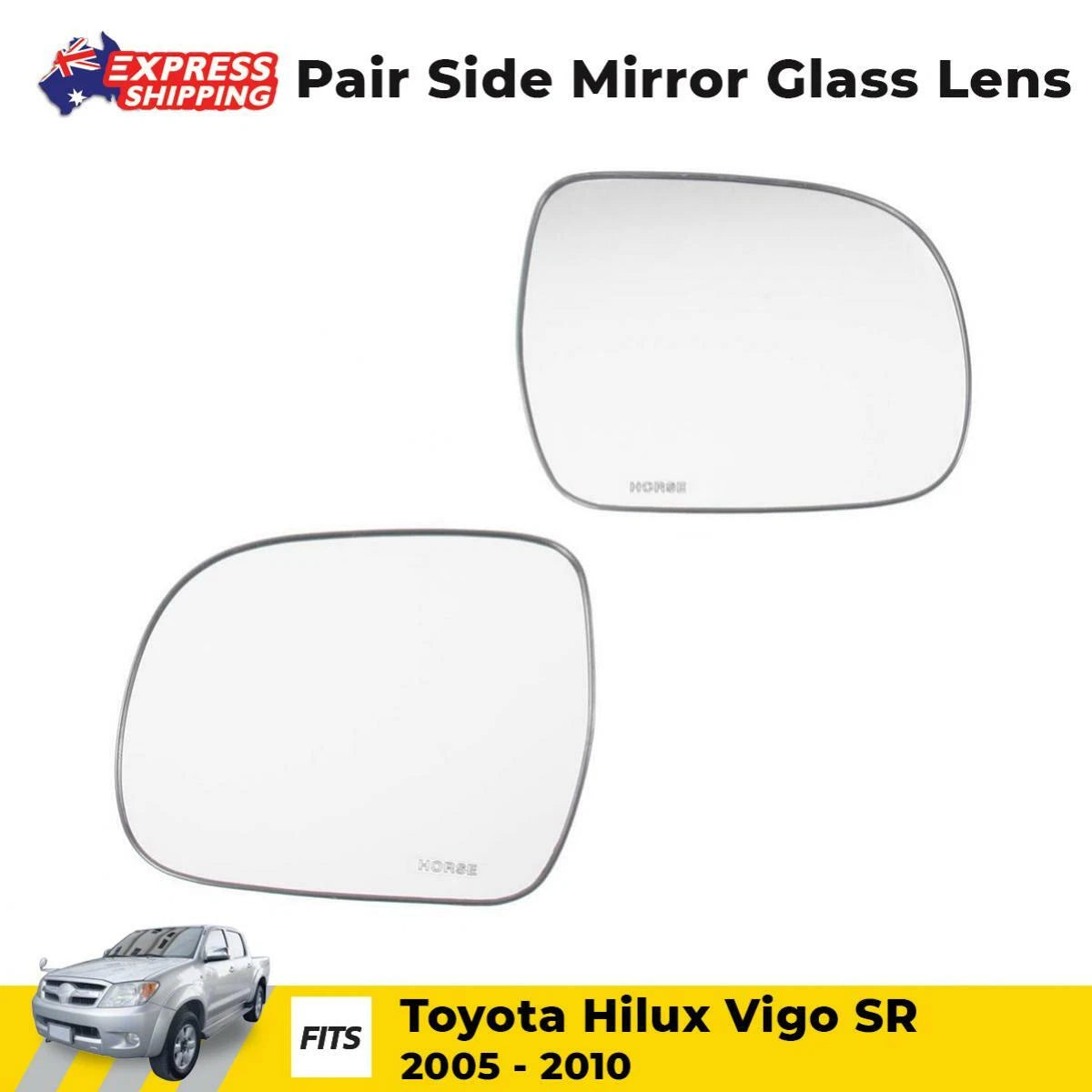 Side Mirror Glass Lens Rear View Fits 2005-2010 Toyota Hilux Vigo SR Ute Truck
