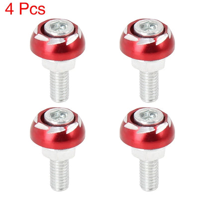 4pcs 6mm Metal Bolt Screw Fastener for Motorcycle License Plate Frame