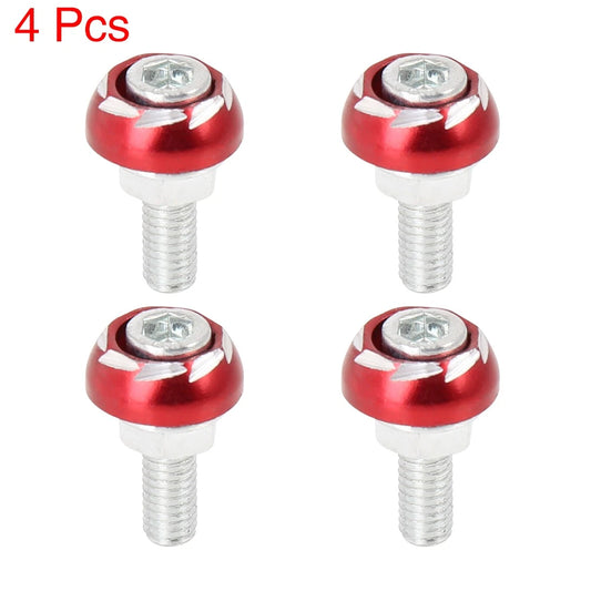 4pcs 6mm Metal Bolt Screw Fastener for Motorcycle License Plate Frame