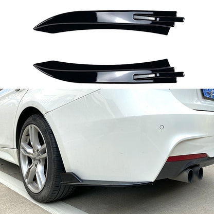 Rear Bumper Side Splitter Cover for BMW F30 M-TECH (2012-2018)