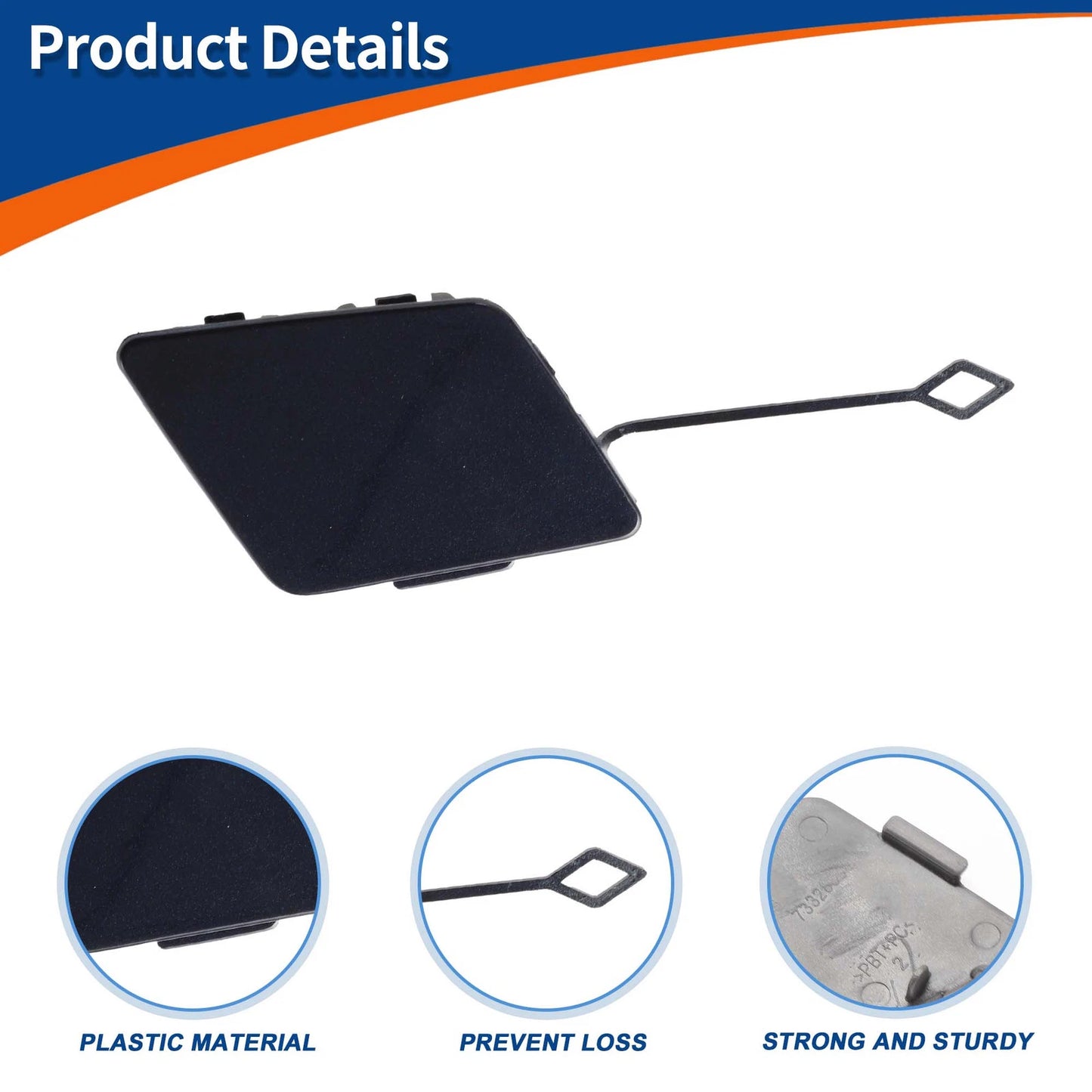 Front Right Tow Hook Cover for BMW 3 Series (2012-2019) - Jewelry Blue
