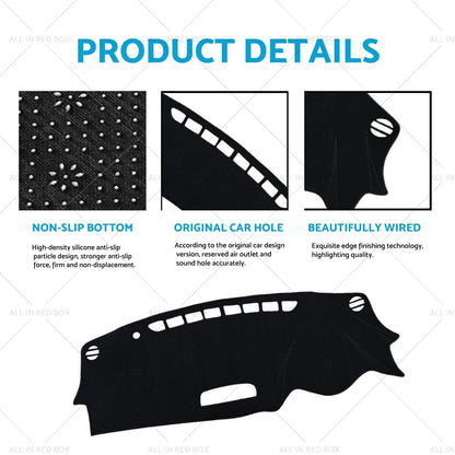 Non-Slip Dash Mat for Mazda CX-3 DK 2015-2023, Black, Polyester