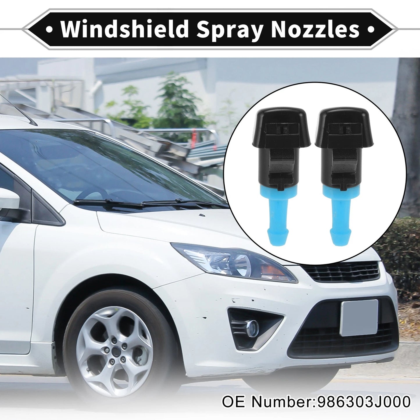Front Windshield Washer Nozzles for Kia Borrego (2008-2012)