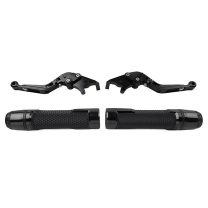 Black Extendable Brake Clutch Levers & Grips for BMW F900 F900R (2020-2023)