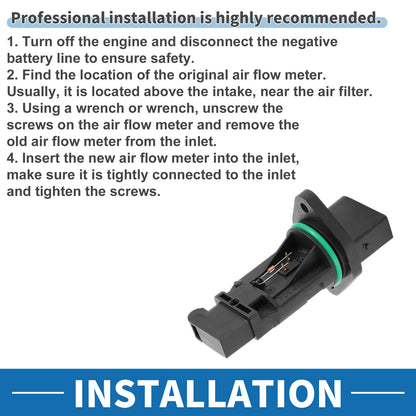 Mass Air Flow Sensor for BMW E46 E39 E38 Plastic Black