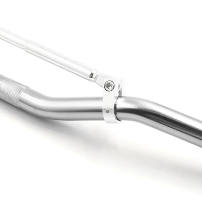 7/8" Silver Tone Aluminum Alloy Handlebar With Cross Bar for Motorcycle Motocross