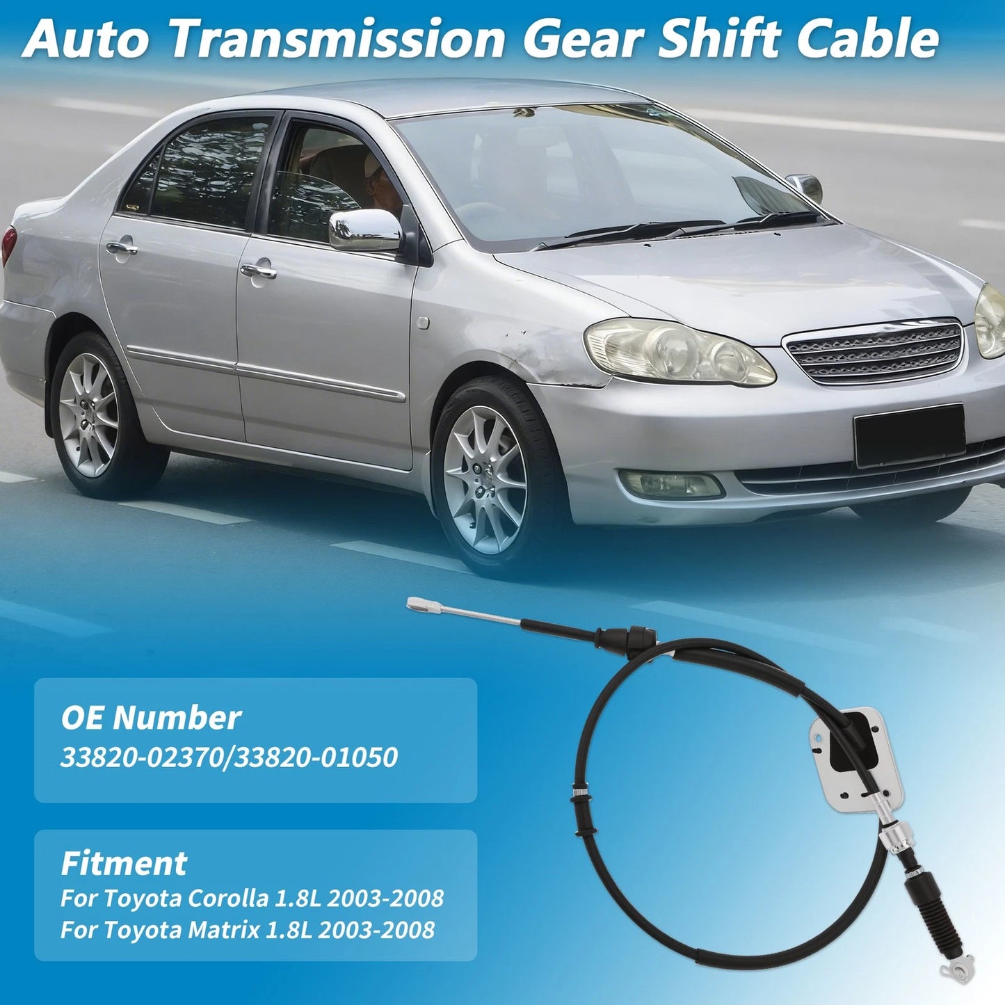 Transmission Cable for Toyota Matrix 1.8L A/T AWD (2003–2008)