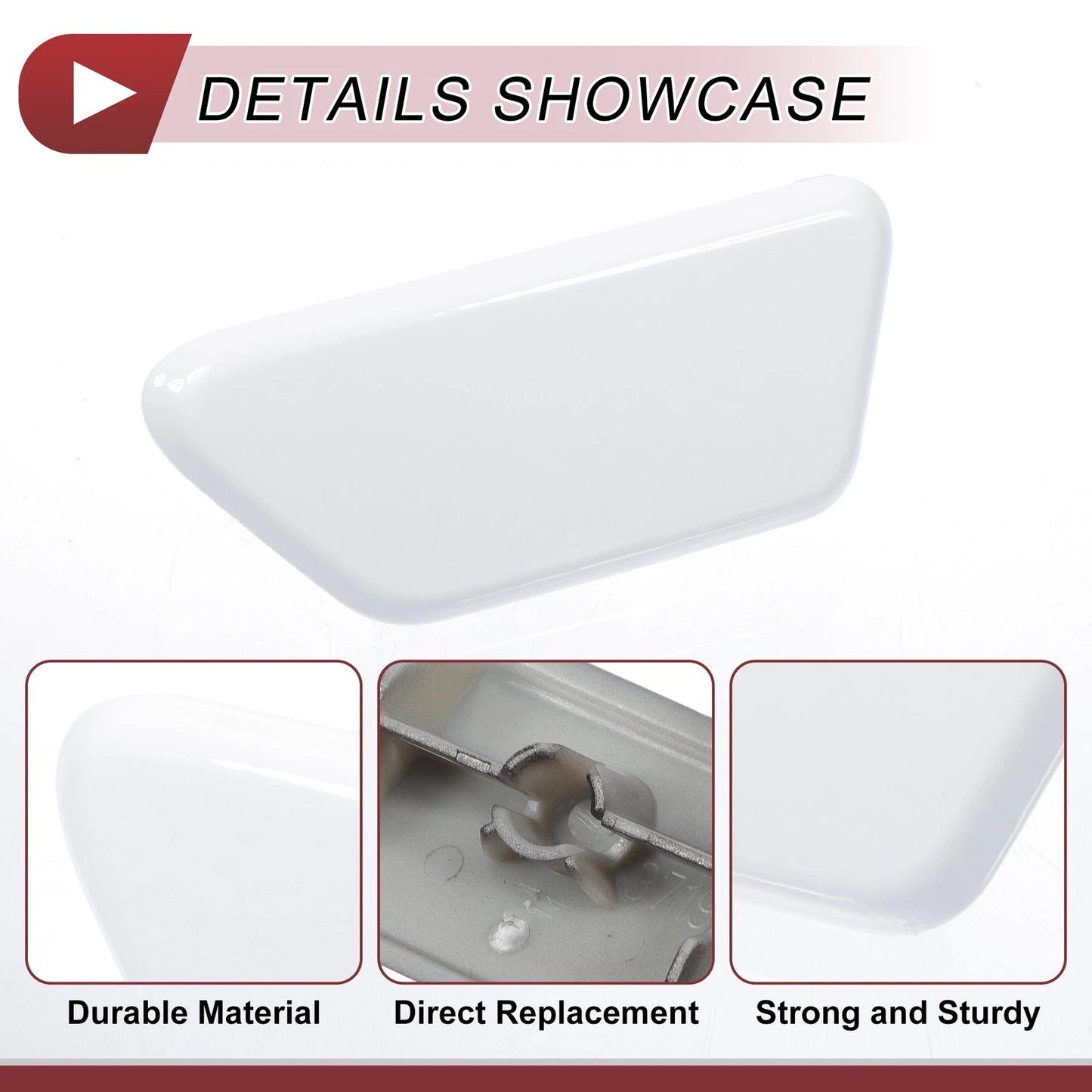 Washer Nozzle Cover Cap for Mitsubishi Outlander XL (2013-2015) White