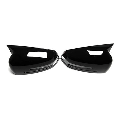 2 x Black Wing Mirror Cover Caps for Mercedes Benz W204 W176 W212 CLA250 C63