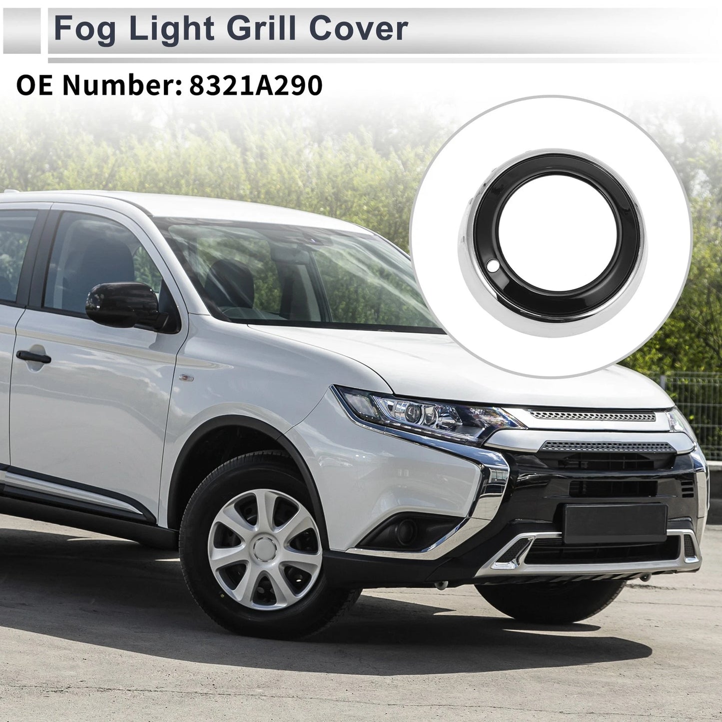 1 Pc Front Right Fog Light Grill for Mitsubishi Outlander (2010-2012)