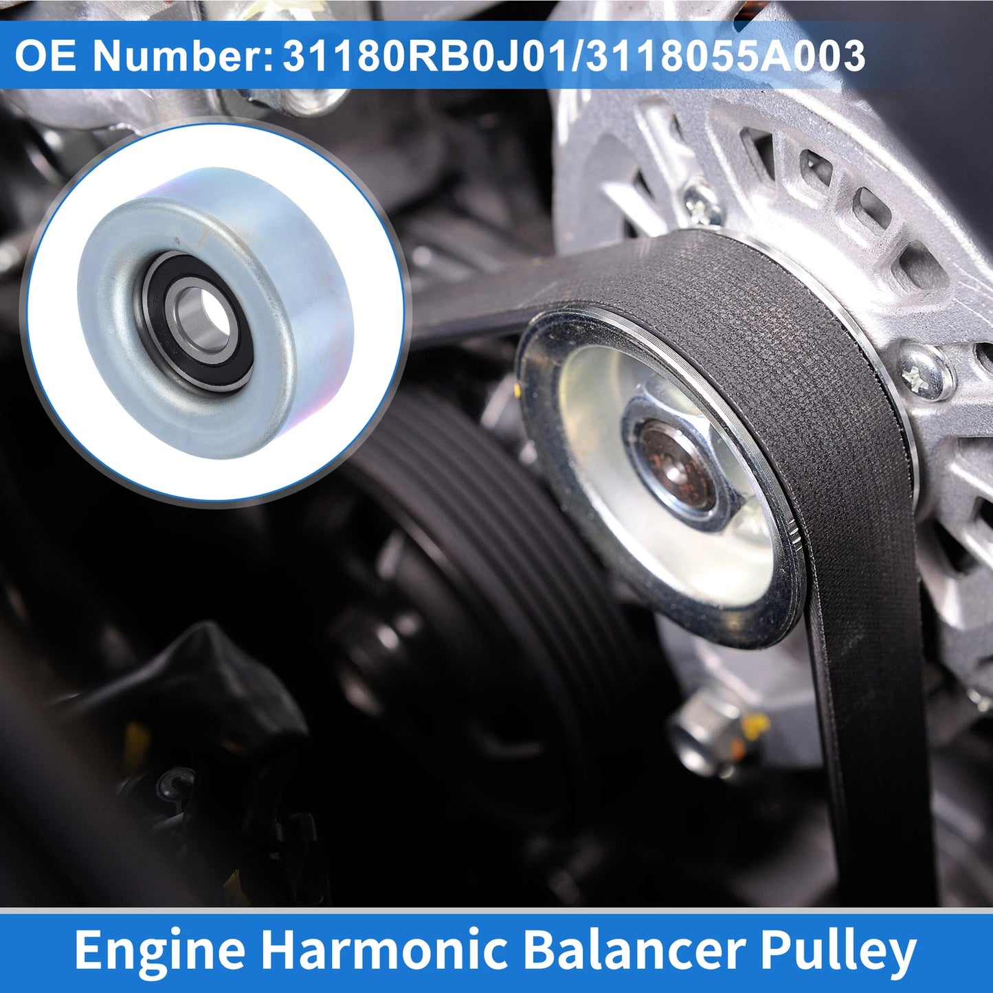 Drive Belt Idler Pulley for Honda Fit (2009-2013) 1 Pc