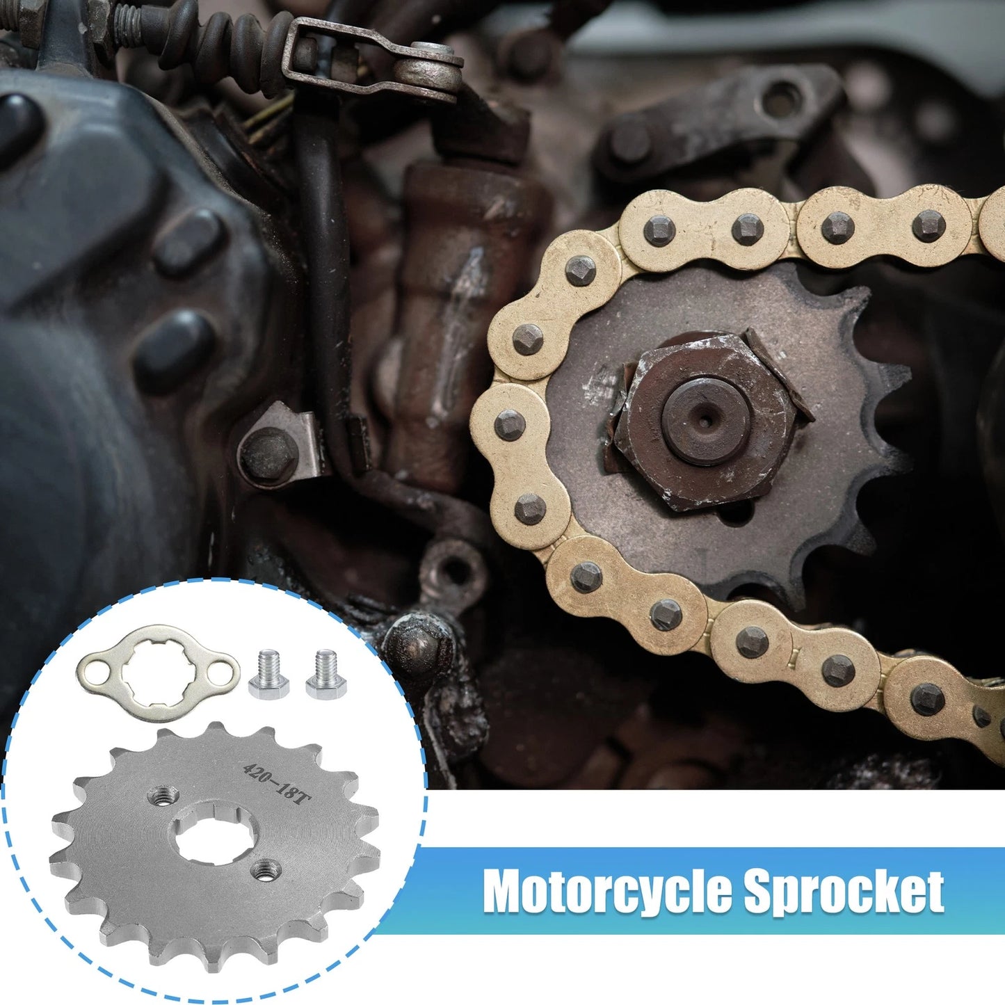 Front Engine / 420 Style 18T 20mm ID / Sprocket Set for Dirt Pit Bike ATV