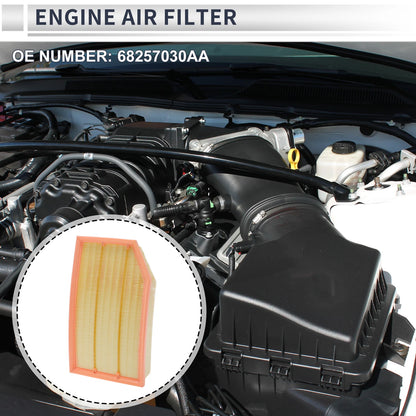 Car Engine Air Filter for Jeep Wrangler (2018-2024) - 1 Pcs Long Life