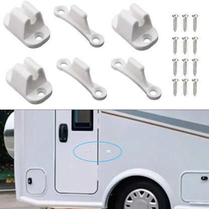 Door Stop Set of 3 with Screws for Boats, Motorhomes, Sliding Doors