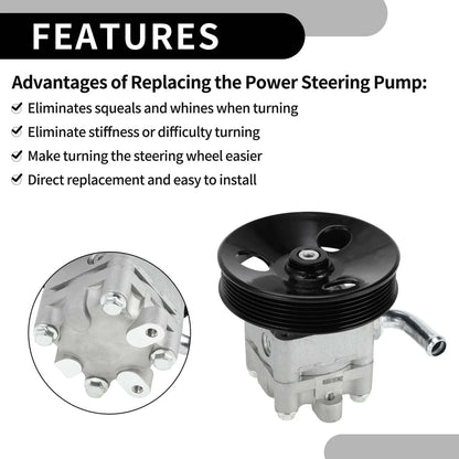 Power Steering Pump w/ Pulley for Nissan Altima (2007-2013)