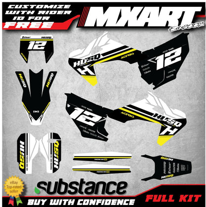 Husqvarna TE FE Graphics Kit Decal Stickers HERO Style (2020-2021)