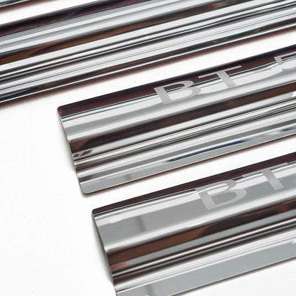 Stainless Chrome Door Sill Scuff Plates for Mazda BT-50 (2021-2025)