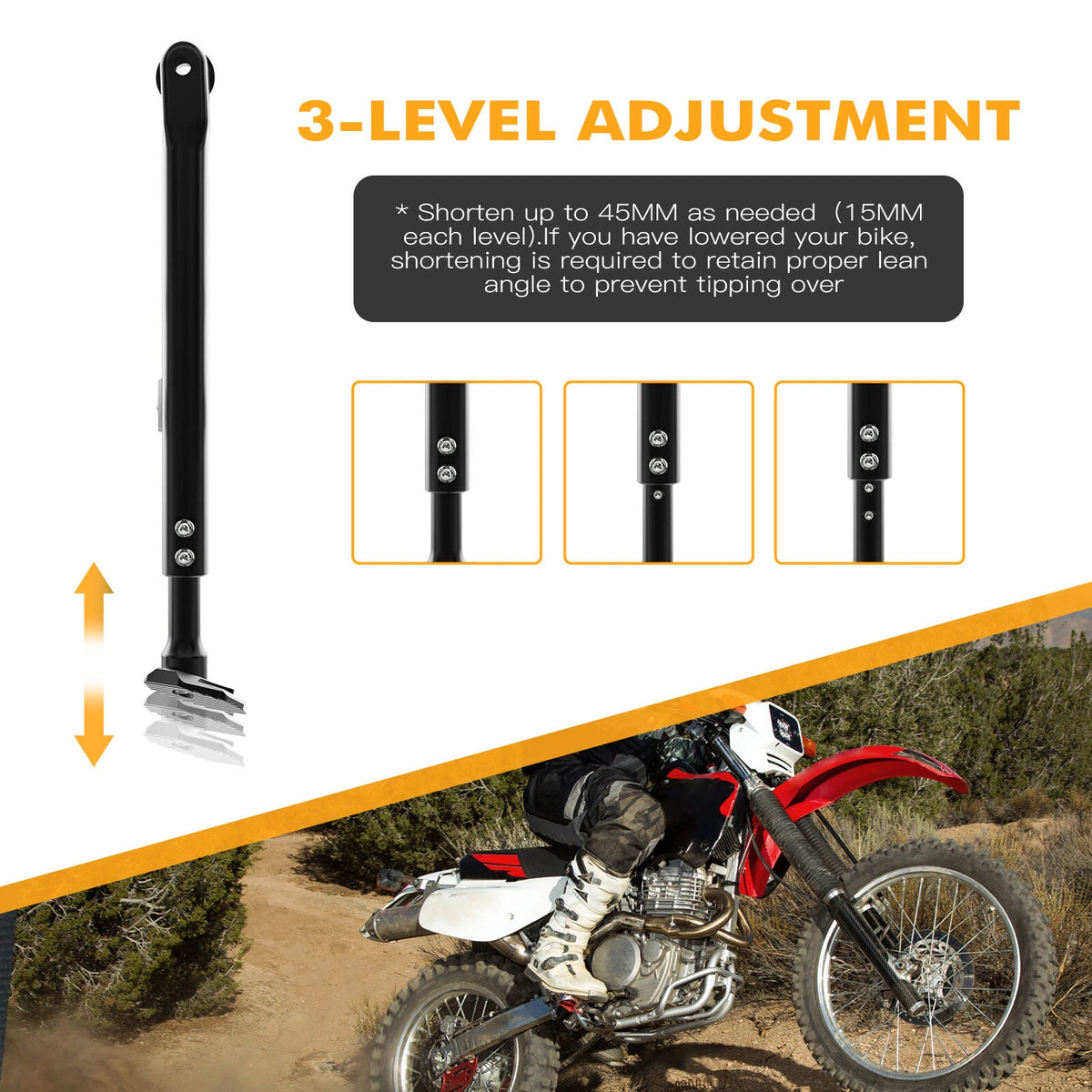 Adjustable Kickstand for Honda XR650L (1993-2025) - NICECNC Aluminum