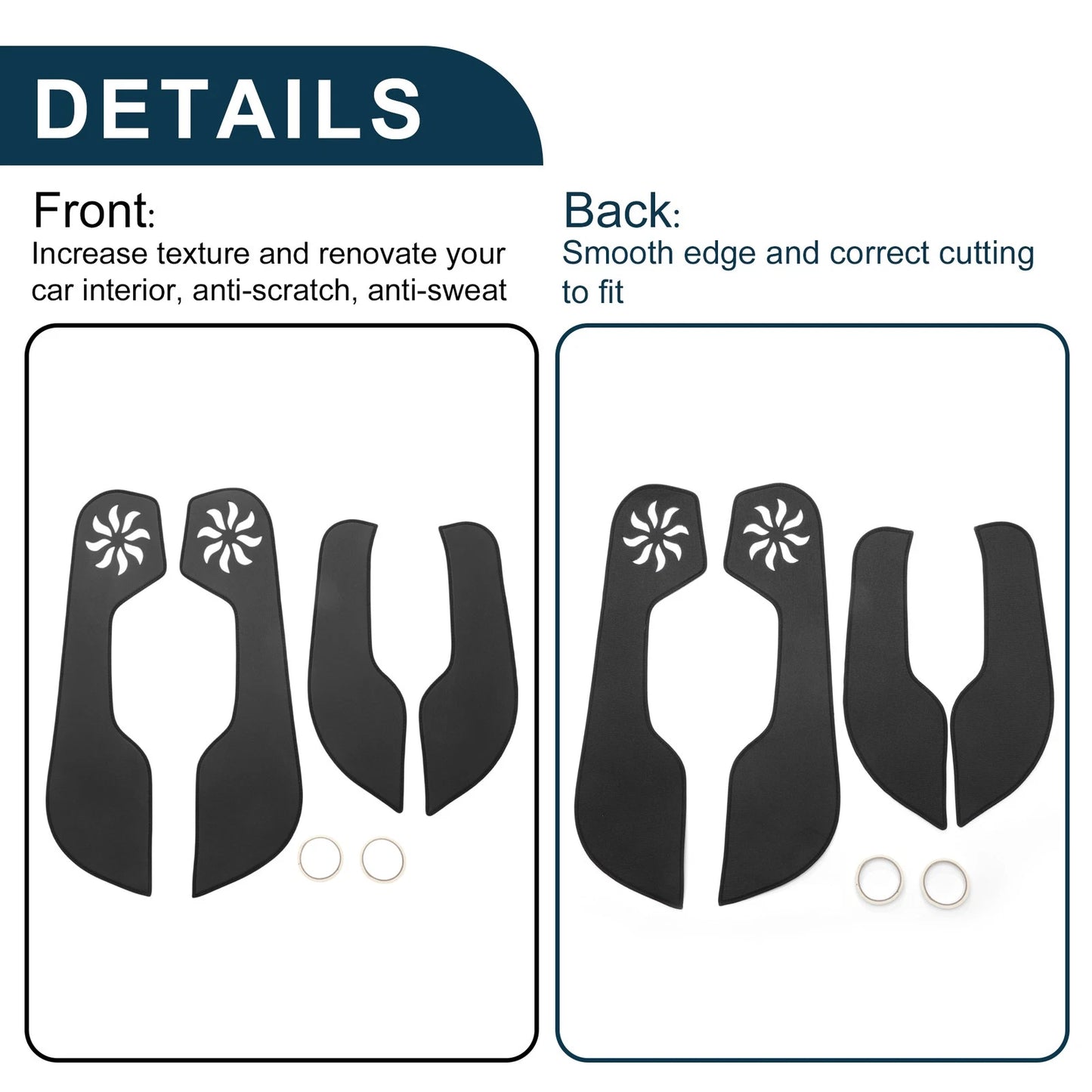 Car Door Anti Kick Pad Protector for Honda Civic (2016-2019) 1 Set
