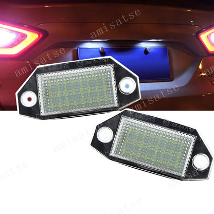 2 x 24LED White License Plate Lights for Ford Mondeo MK3 (2000-2007)