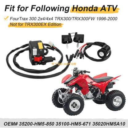 Handlebar & Key Switch for Honda FourTrax (1996-2000)