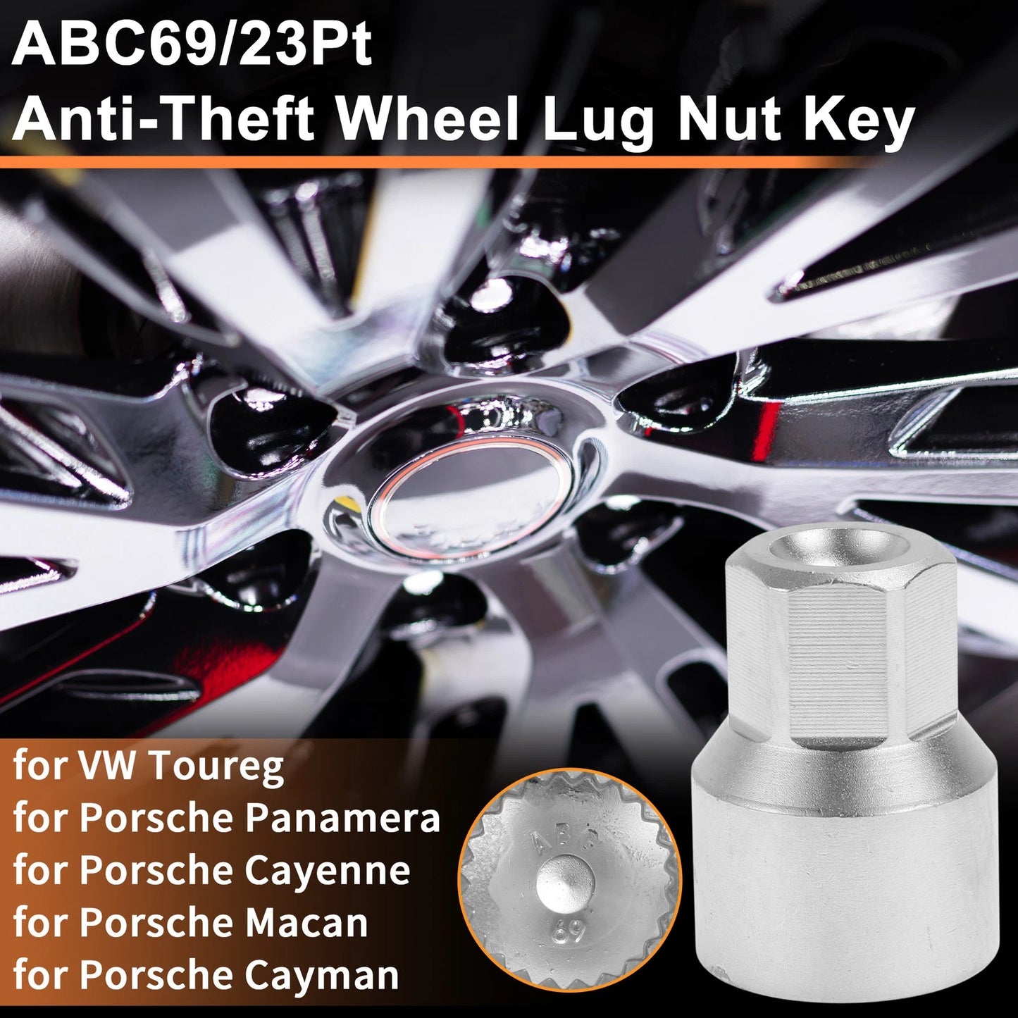 Wheel Lock Lug Nut Key Socket for VW Touareg