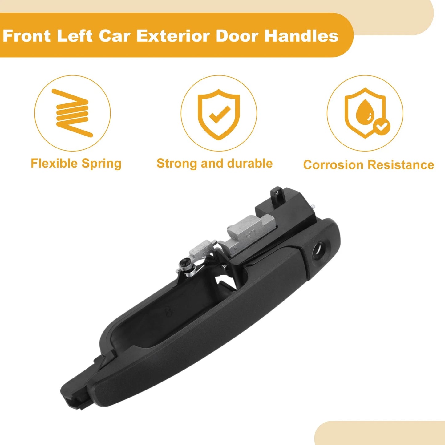 Front Left Door Handle for Ford Focus 2008-2011 - Black Exterior Handle