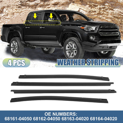 4pcs Window Weatherstrip Door Seal for Toyota Tacoma (2005-2015)