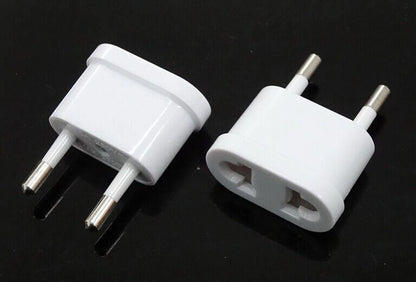 10pcs US to European EU Power Outlet Plug Adapter Converter 2 Prong Type C