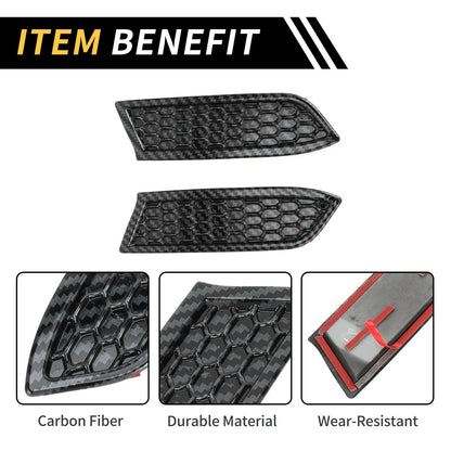 Carbon Fiber Headlight Grille Vent Covers for Toyota Tacoma (2016-2023)