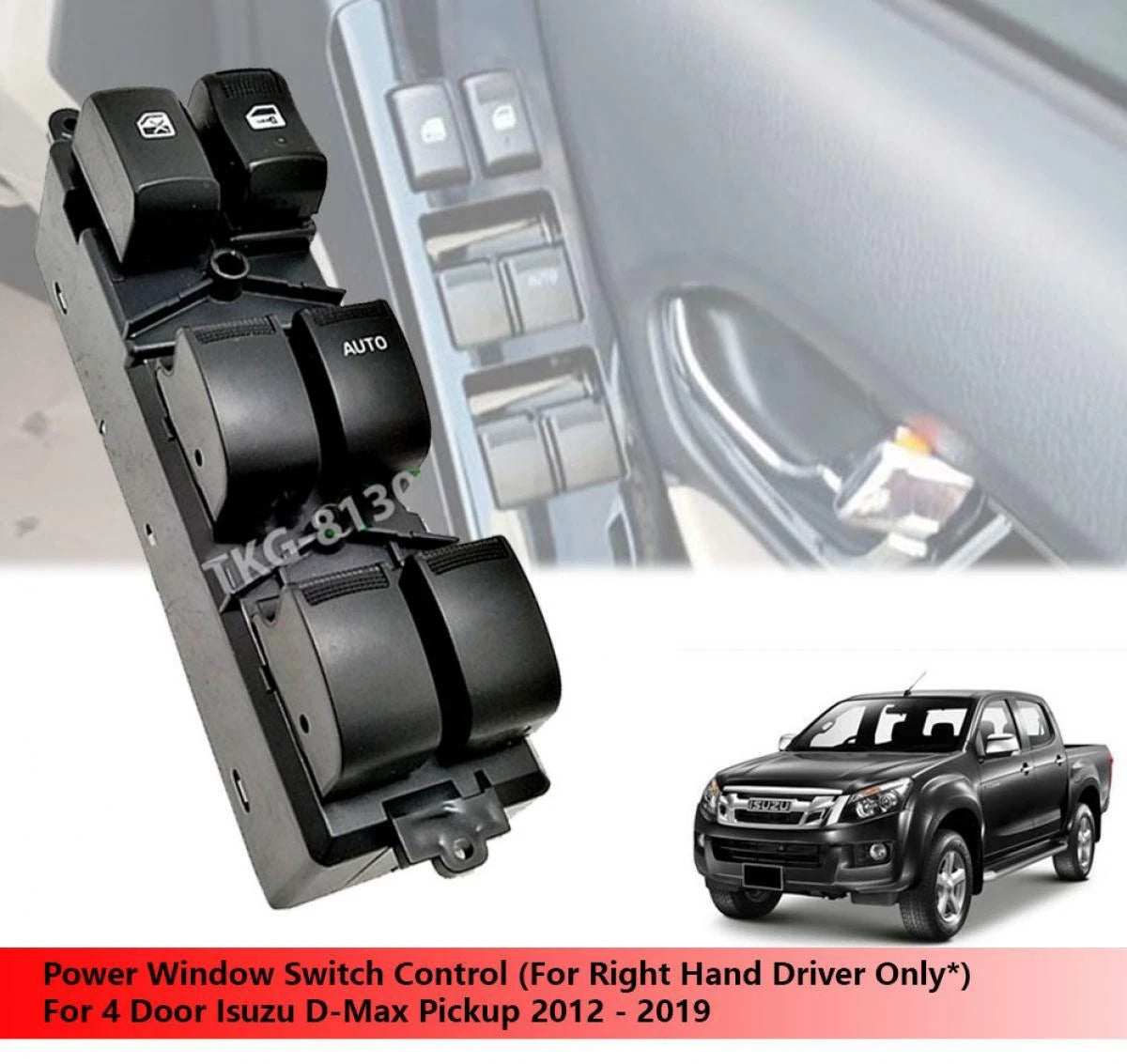 Power Window Control for Isuzu D-Max 4 Door (2012-2019)