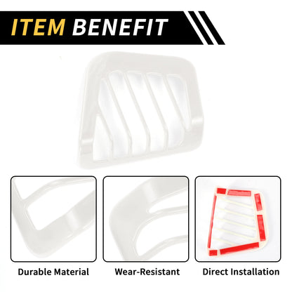 Dashboard Side Air Vent AC Outlet Cover for Jeep Wrangler JL 2018-2024 White