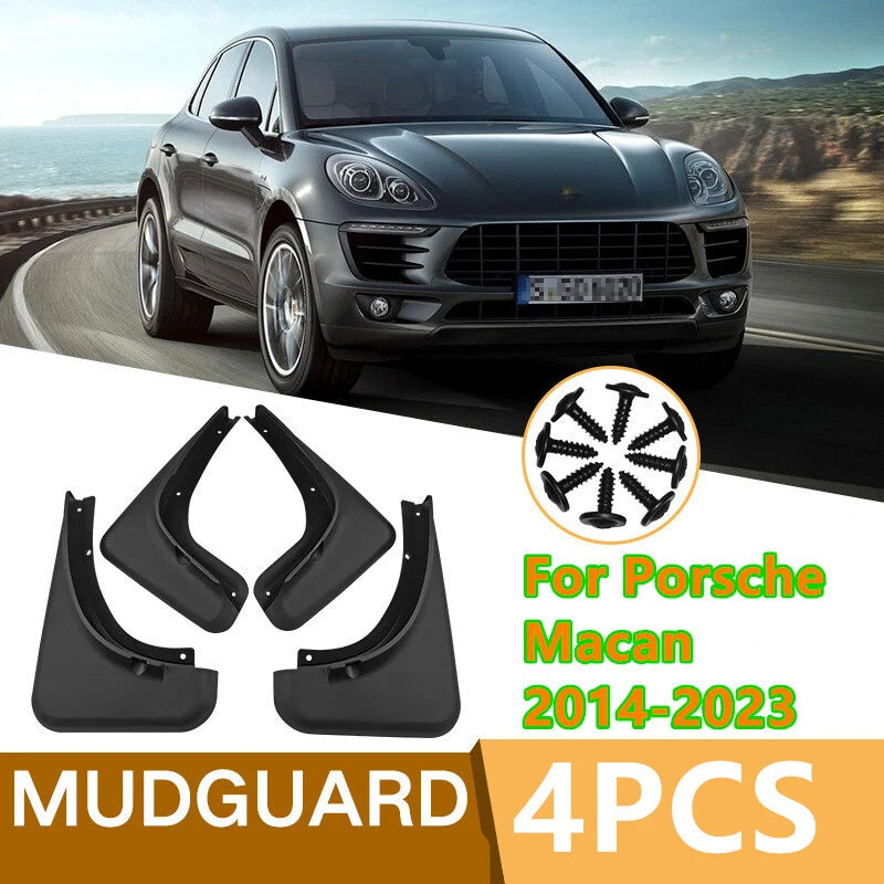 4Pcs Molded Splash Guards Mud Flaps Fender for Porsche Macan (2014–2023)