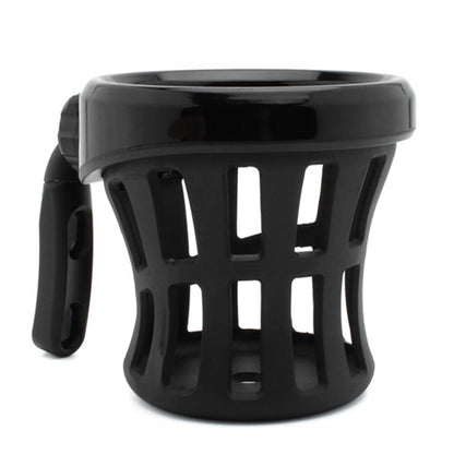Universal Black Motorcycle Handlebar Cup Holder with Mesh Basket