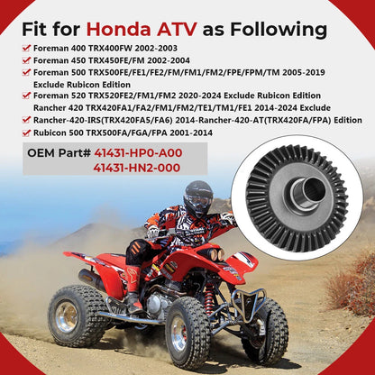 Rear Differential Ring Gear for Honda Foreman Rancher