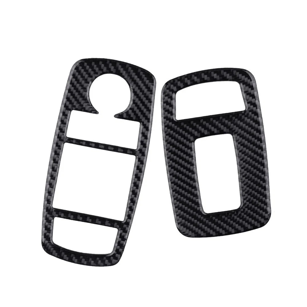 2 x Carbon Fiber Window Lifting Button Trim Covers for Dodge Challenger (2015-2020)